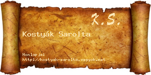 Kostyák Sarolta névjegykártya